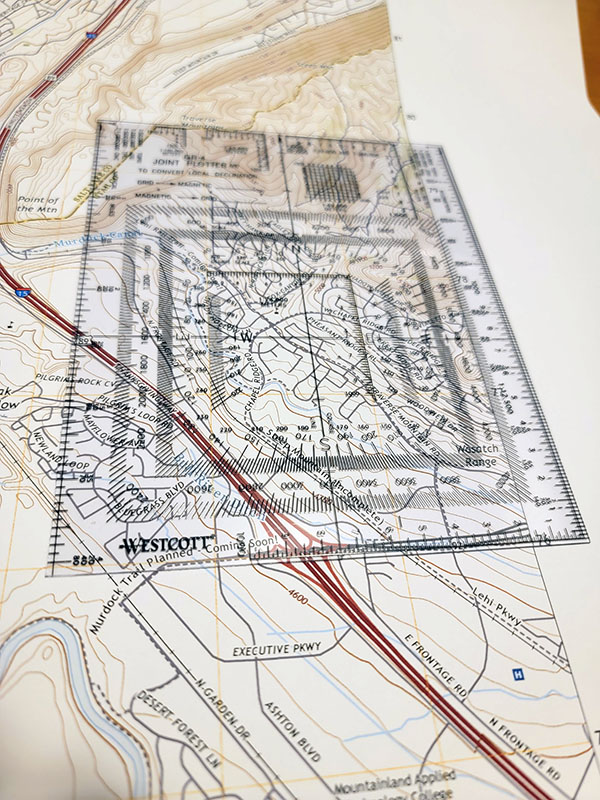 USGS Topo map with UTM ruler